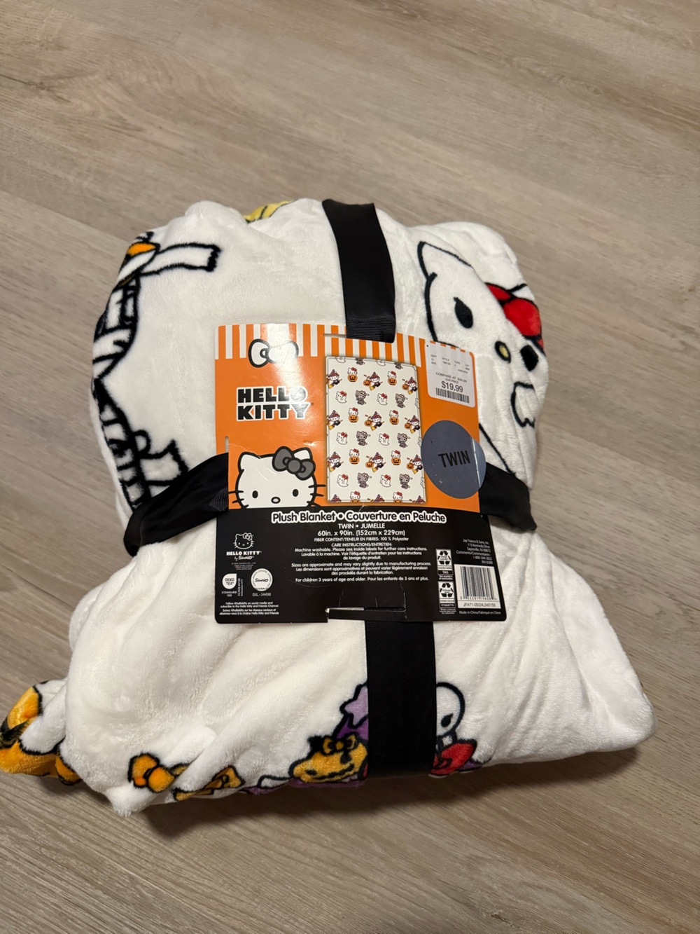 Hello Kitty Halloween Twin Bed Blanket